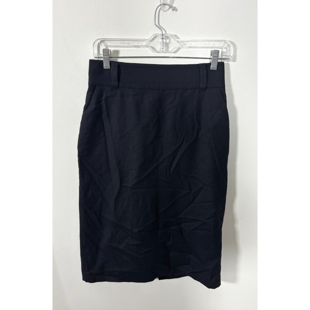 Banana Republic Black Office Pencil Skirt Women's 2 Stretch Pockets